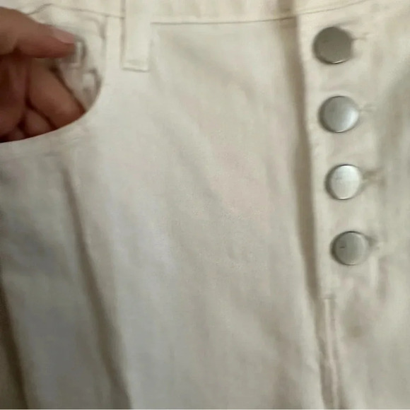J Brand Blanc Lillie Flare Button Fly Cropped High Rise Pants Size 30 NWT - Picture 9 of 13